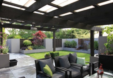 Modern garden with seating